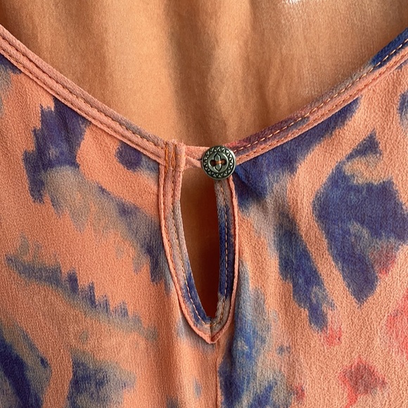 Gypsy 05 100% Silk Coral Maxi Dress (S) - Picture 8 of 9